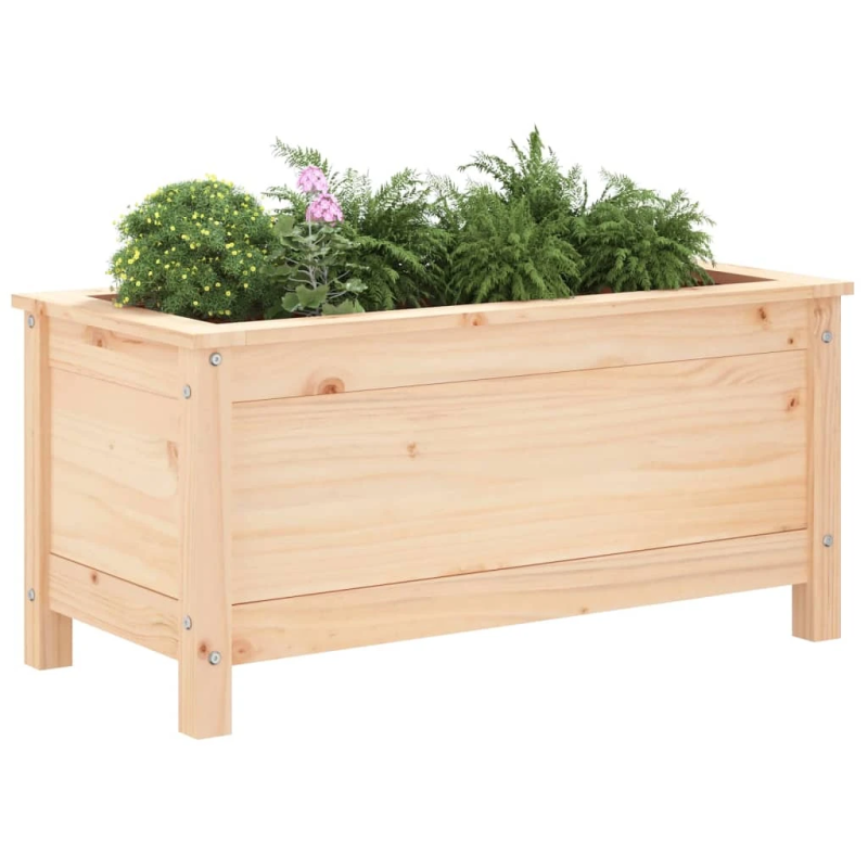 vidaXL dārza puķu kaste, 82,5x40x39 cm, priedes masīvkoks