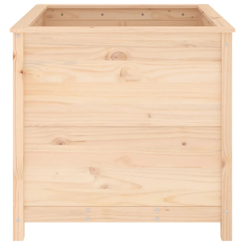 vidaXL dārza puķu kaste, 82,5x82,5x78 cm, priedes masīvkoks