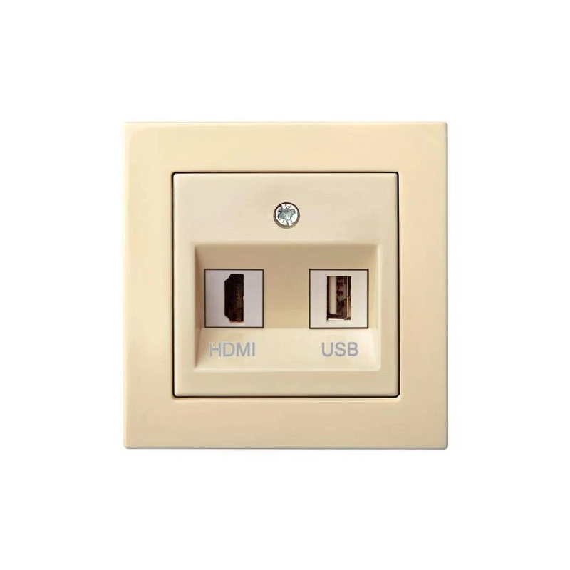 Rozete liregus epsilon hdmi+usb b-r sm.