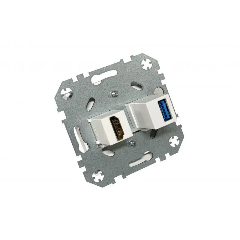 HDMI ir USB lizdas Liregus Epsilon, smėlio sp.