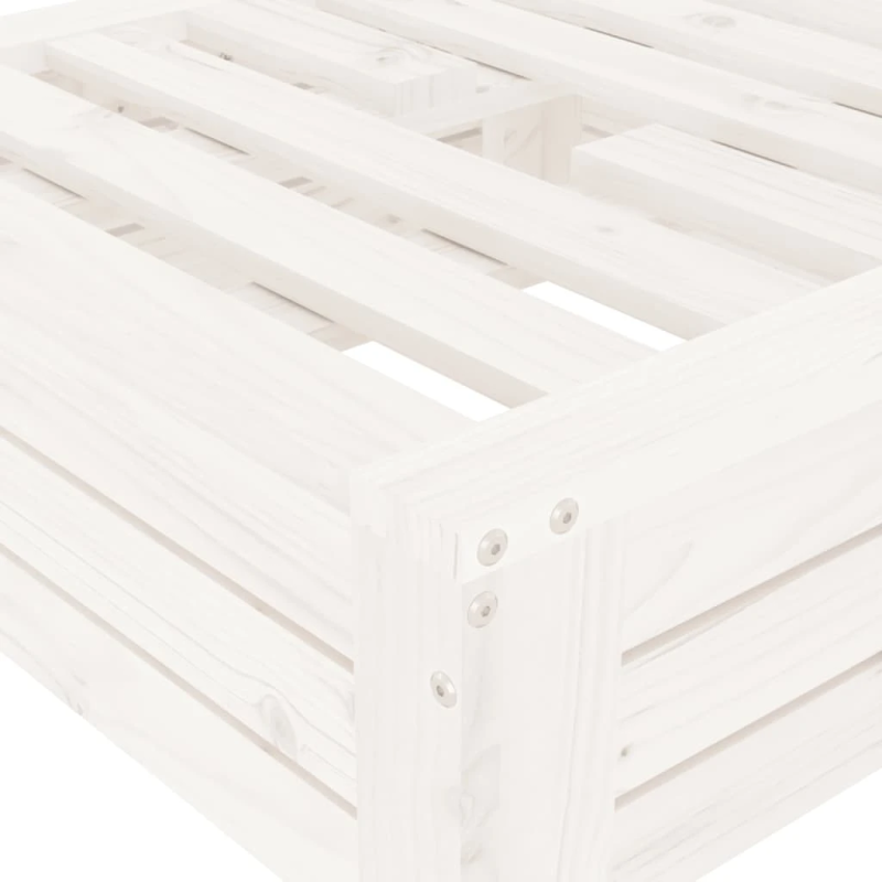 vidaXL saulessarga statīva pārsegs, balts, priedes masīvkoks