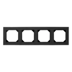 Keturvietis rėmelis Liregus Epsilon, juodas matinis stiklas