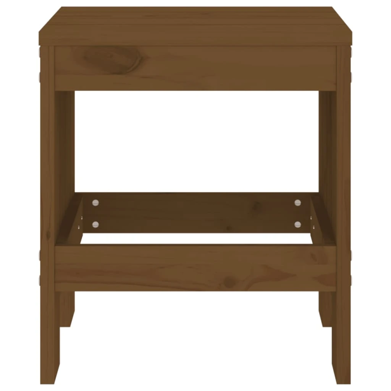 vidaXL dārza krēsli, 2 gab., brūni, 40x36x45 cm, priedes masīvkoks