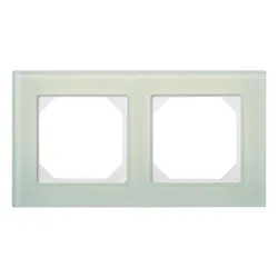2-way frame white glass