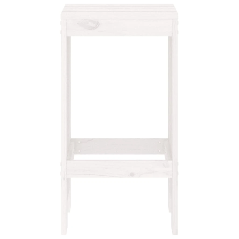 vidaXL bāra krēsli, 2 gab., 40x36x75 cm, priedes masīvkoks, balti