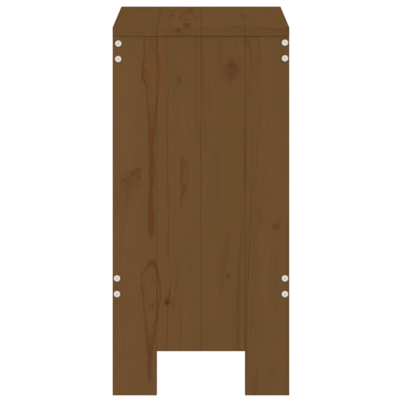 vidaXL bāra krēsli, 2 gab., brūni, 40x36x75 cm, priedes masīvkoks