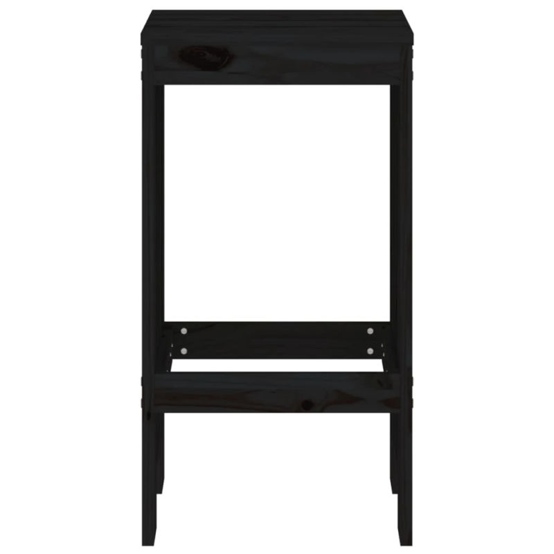 vidaXL bāra krēsli, 2 gab., melni, 40x36x75 cm, priedes masīvkoks