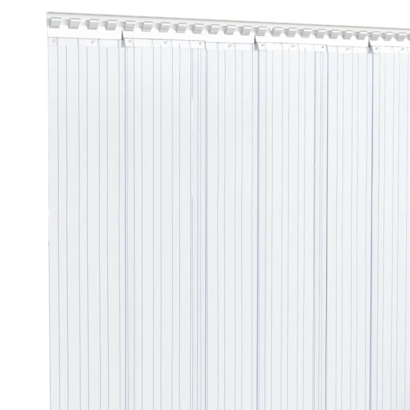 vidaXL durvju aizkars, caurspīdīgs, 200 mm x 1,6 mm, 50 m, PVC