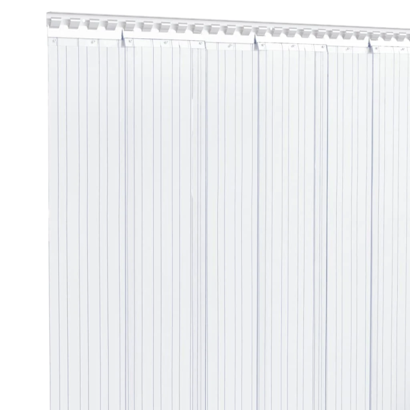 vidaXL durvju aizkars, caurspīdīgs, 300 mm x 2,6 mm, 10 m, PVC