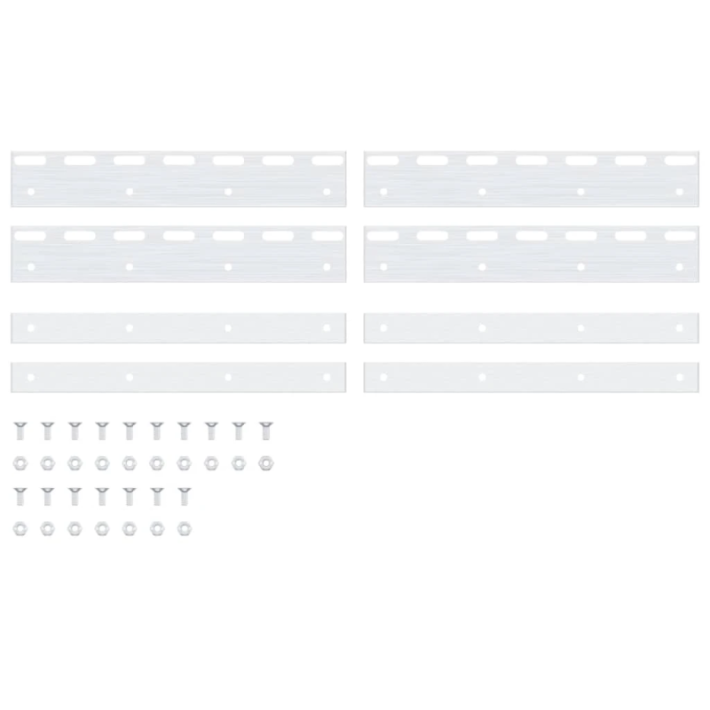 vidaXL savienojuma plāksnes, 4 gab., sudrabainas, 28 cm, tērauds