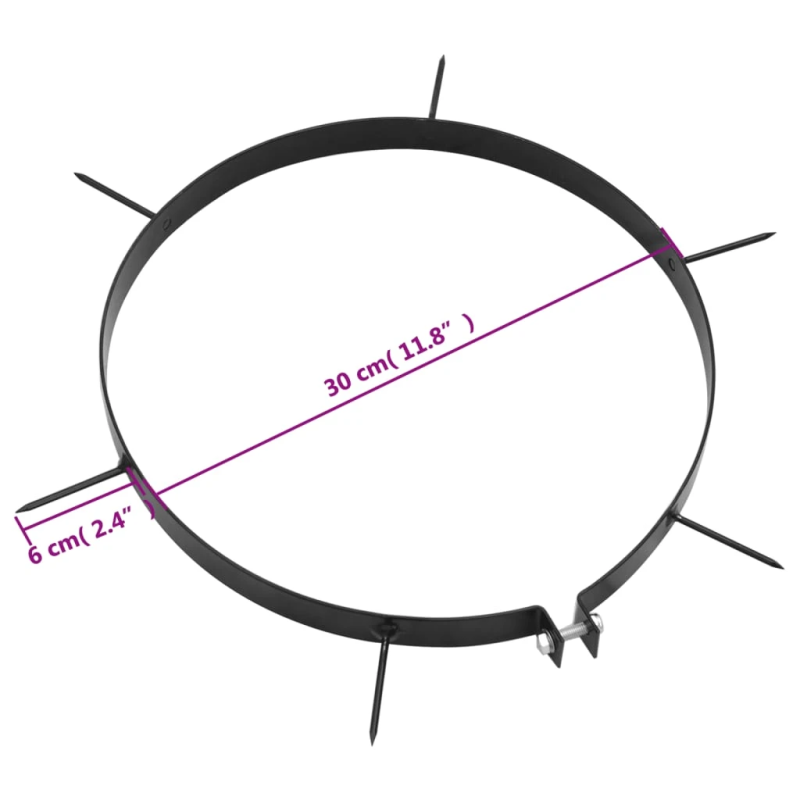vidaXL zāliena aeratora skavas, 5 gab., ar dzelkšņiem, DIA 30 cm, dzelzs