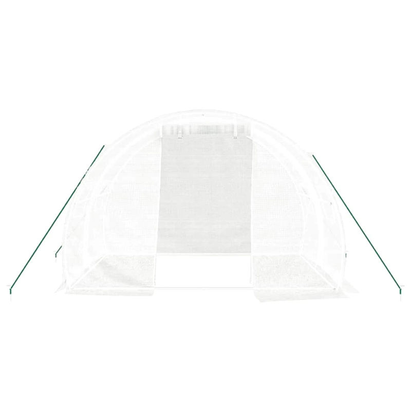 vidaXL siltumnīca ar tērauda rāmi, balta, 6 m², 3x2x2 m