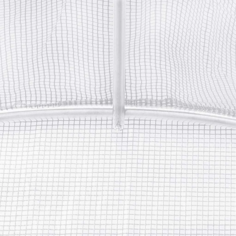 vidaXL siltumnīca ar tērauda rāmi, balta, 6 m², 3x2x2 m