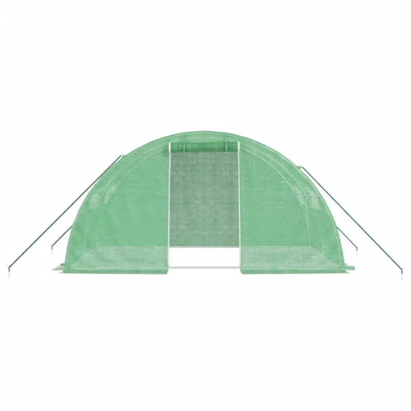 vidaXL siltumnīca ar tērauda rāmi, zaļa, 8 m², 4x2x2 m