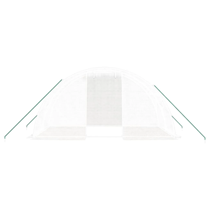 vidaXL siltumnīca ar tērauda rāmi, balta, 8 m², 4x2x2 m