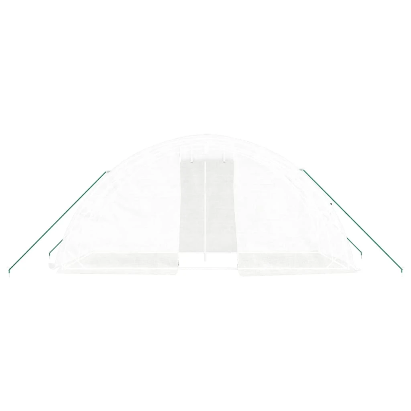 vidaXL siltumnīca ar tērauda rāmi, balta, 10 m² 5x2x2,3 m