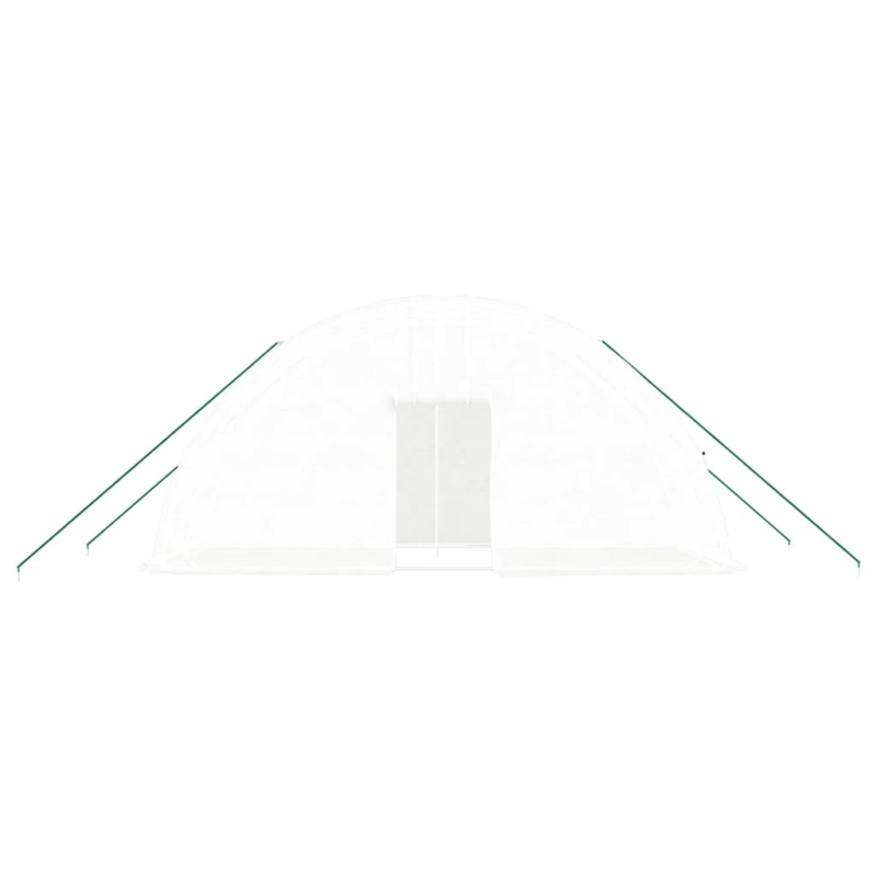 vidaXL siltumnīca ar tērauda rāmi, balta, 12 m² 6x2x2,85 m