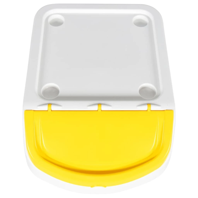 vidaXL atkritumu tvertnes ar vākiem, 3 gab., baltas, PP, 120 l