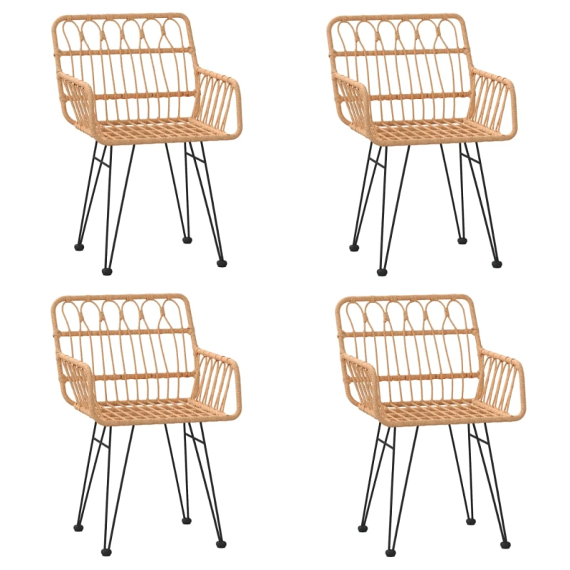 vidaXL 5-daļīgs dārza mēbeļu komplekts, PE rotangpalma