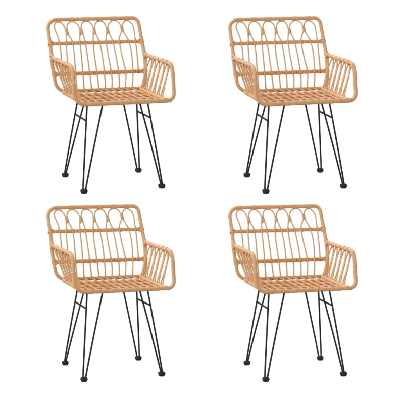 vidaXL 5-daļīgs dārza mēbeļu komplekts, PE rotangpalma