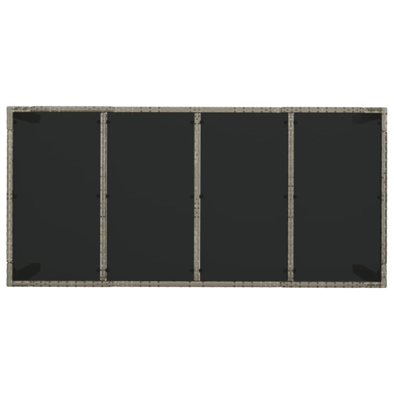 vidaXL 7-daļīgs dārza mēbeļu komplekts ar matračiem, pelēks, PE pinums