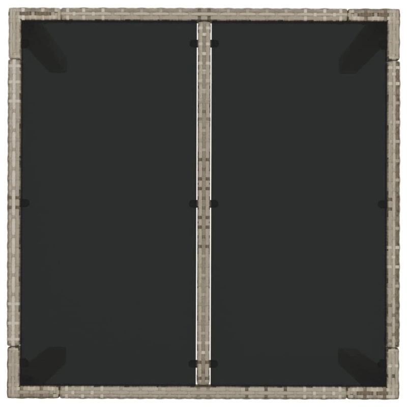 vidaXL 3-daļīgs virtuves mēbeles ar spilveniem, pelēka PE rotangpalma