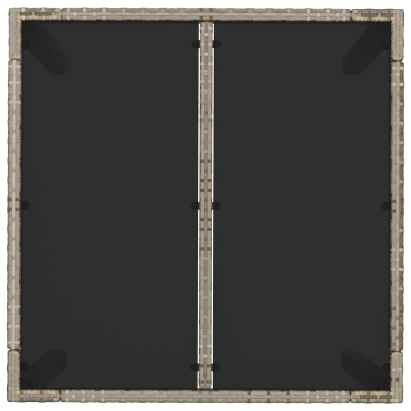 vidaXL 3-daļīgs virtuves mēbeles ar spilveniem, pelēka PE rotangpalma