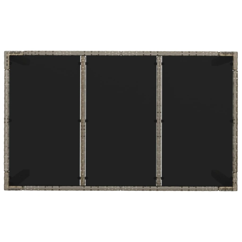 vidaXL 7-daļīgs dārza mēbeļu komplekts, matrači, pelēka PE rotangpalma