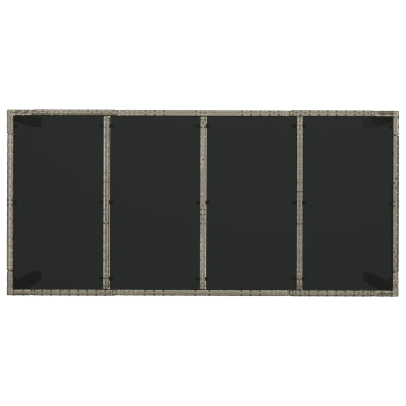 vidaXL 7-daļīgs dārza mēbeļu komplekts, matrači, pelēka PE rotangpalma