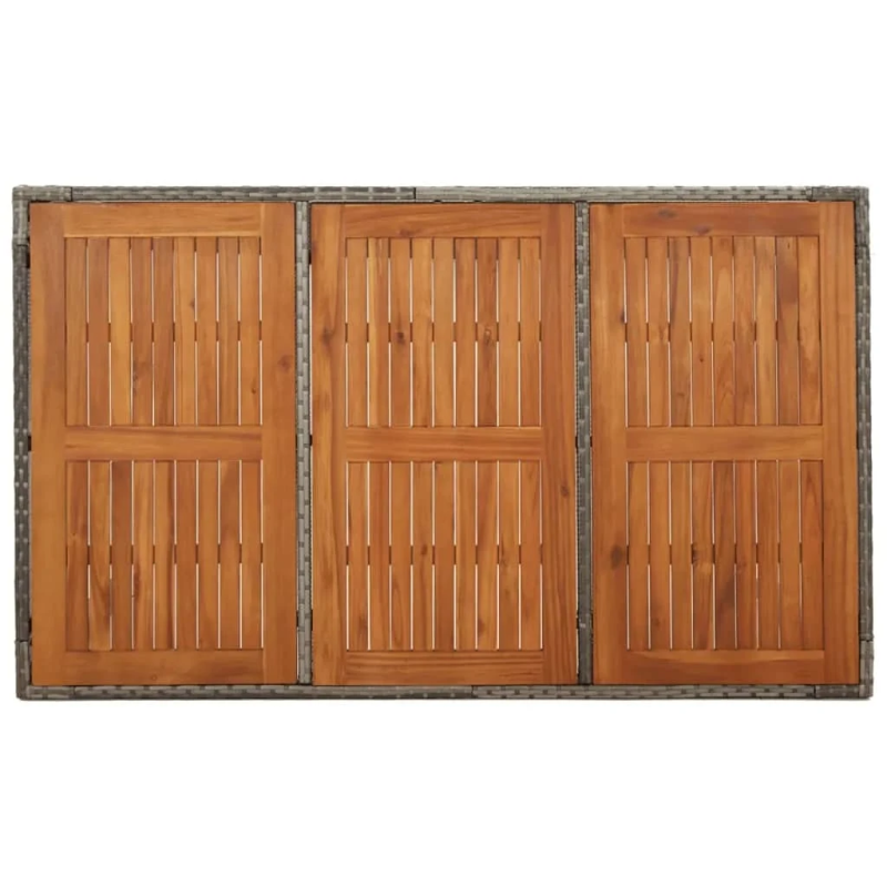 vidaXL 5-daļīgs dārza mēbeļu komplekts, matrači, pelēka PE rotangpalma