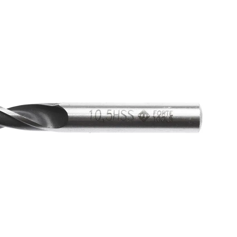 Puur Forte Tools, metall-teras-malmist, hss, sirge, 10.5 mm x 13.3 cm