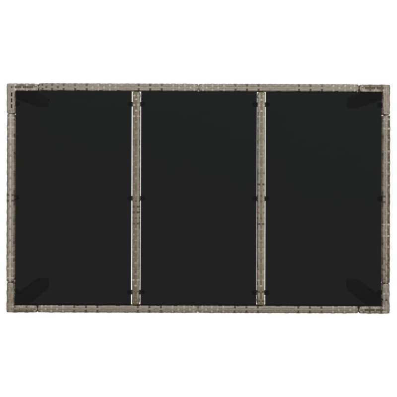 vidaXL 7-daļīgs dārza mēbeļu komplekts, matrači, pelēka PE rotangpalma