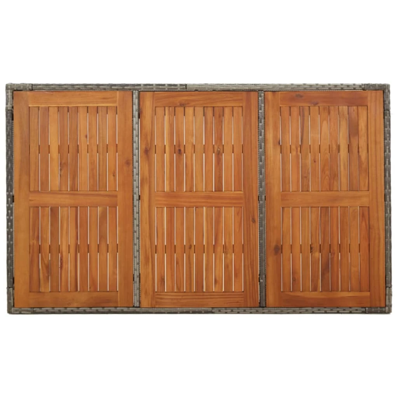 vidaXL 5-daļīgs dārza mēbeļu komplekts, matrači, pelēka PE rotangpalma