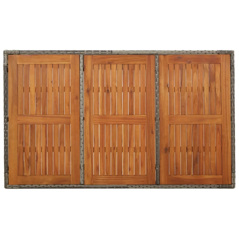 vidaXL 5-daļīgs dārza mēbeļu komplekts, matrači, pelēka PE rotangpalma