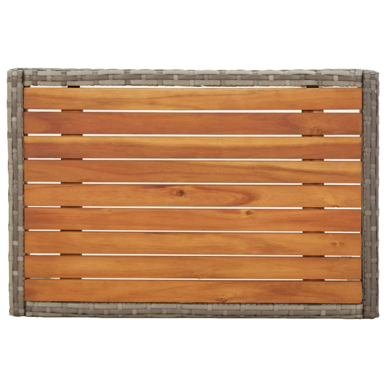 vidaXL 4-daļīgs dārza mēbeļu komplekts, pelēka PE rotangpalma