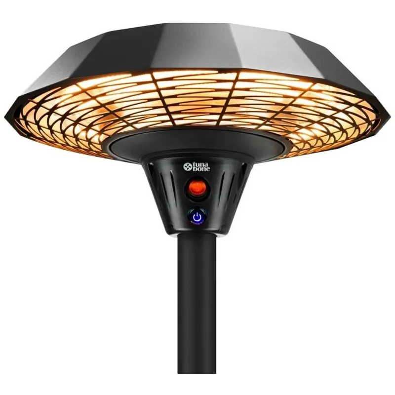 Infraraudonųjų spindulių šildytuvas TunaBone TB2068S-01, 2 kW, Juoda sp.