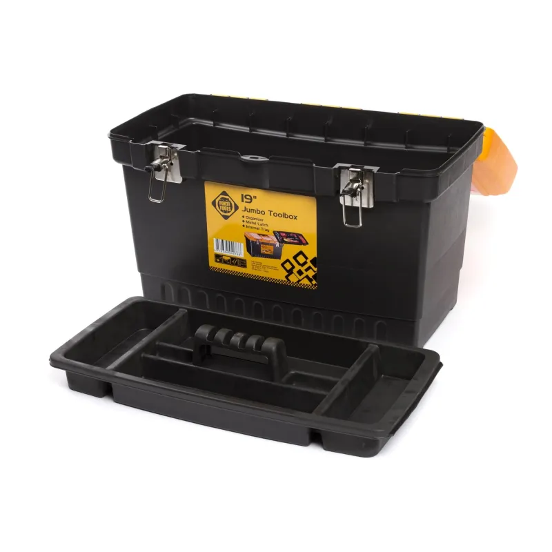Instrumentu kaste Forte Tools JMT-19, 48.6 cm x 26.7 cm x 32 cm, melna krās.-dzeltena krās.