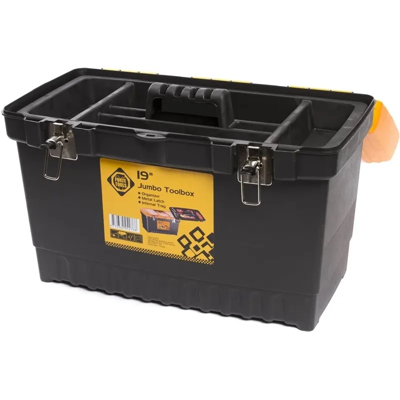 Įrankių dėžė Forte Tools JMT-19, 48.6 cm x 26.7 cm x 32 cm, juoda sp.-geltona sp.