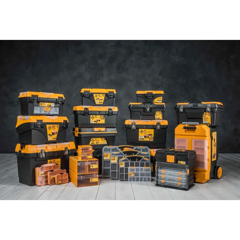 Instrumentu kaste Forte Tools MG-16, 43.4 cm x 19.4 cm x 23.9 cm, melna krās.-dzeltena krās.