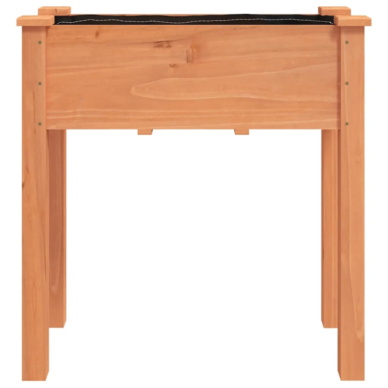 vidaXL puķu kaste ar ieliktni, brūna, 71x37x76 cm, egles masīvkoks