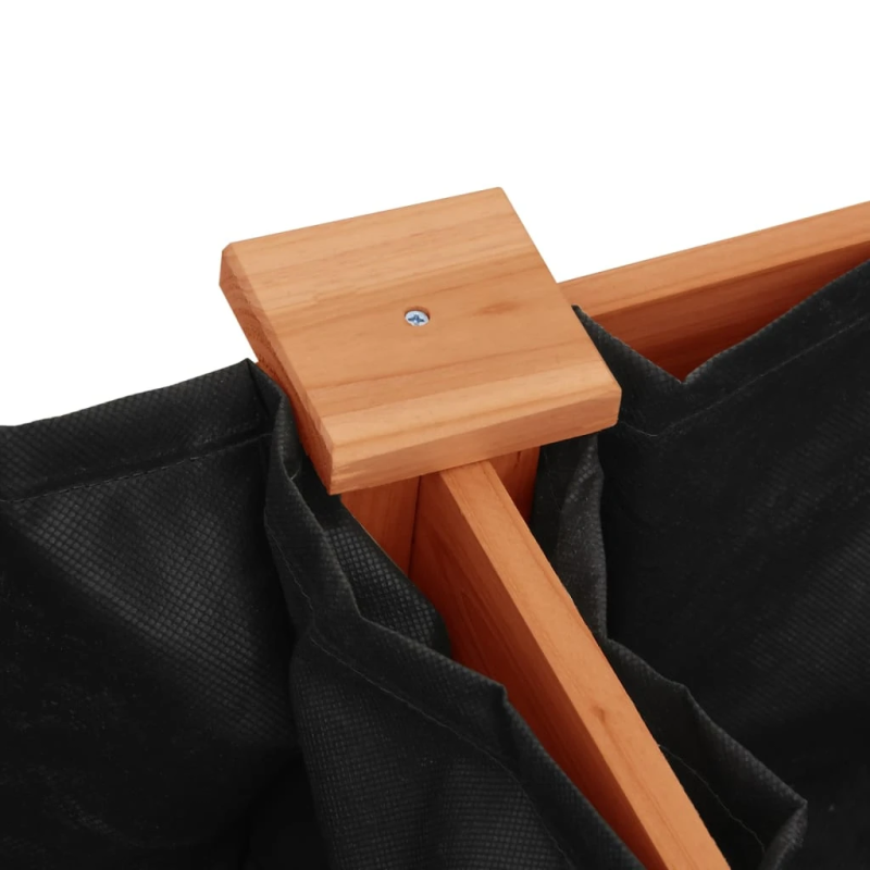 vidaXL puķu kaste ar ieliktni, brūna, 203x53x76 cm, egles masīvkoks