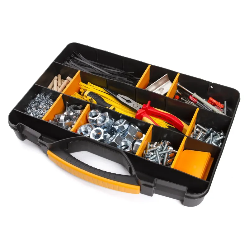 Instrumentu kaste Forte Tools ORG-18, 42 cm x 6.1 cm x 30.5 cm, daudzkrāsaina