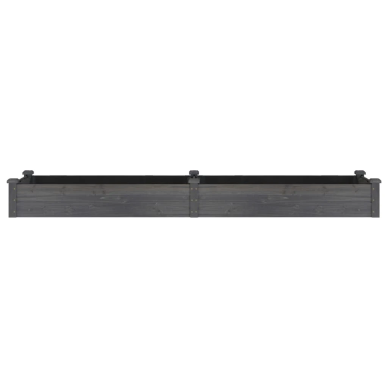 vidaXL augstā puķu kaste ar ieliktni, 240x60x25 cm, egles masīvkoks