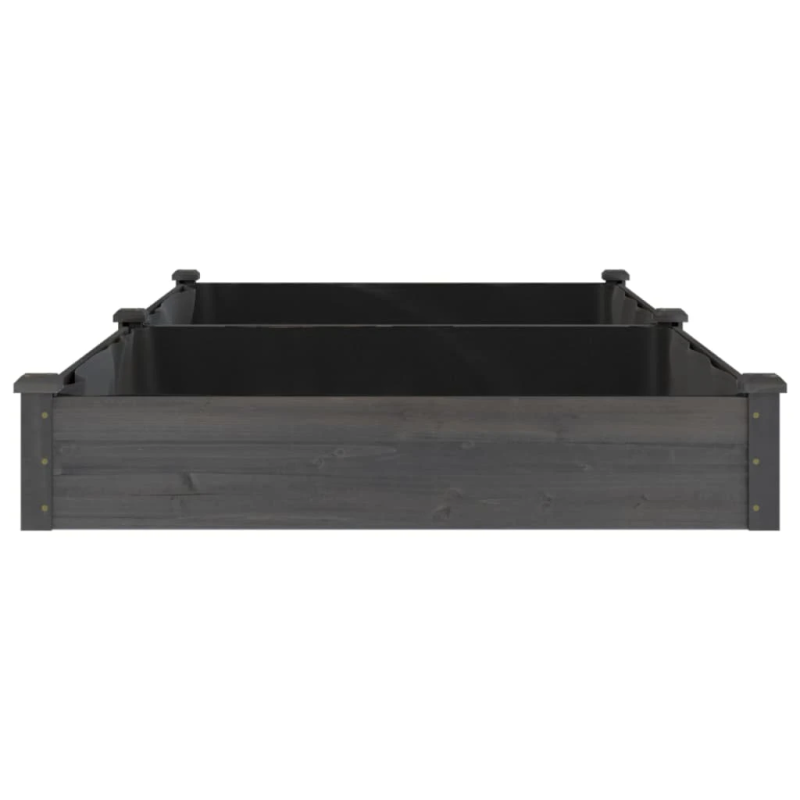 vidaXL augstā puķu kaste ar ieliktni, 240x120x25 cm, egles masīvkoks