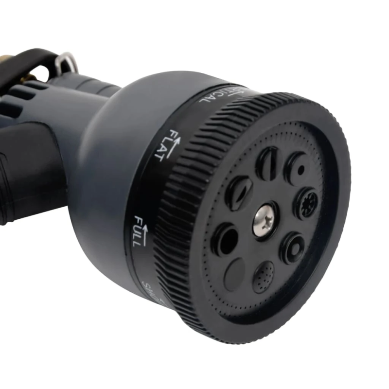 vidaXL dārza šļūtene ar izsmidzināšanas uzgali, sudrabaina, 0,6", 30 m