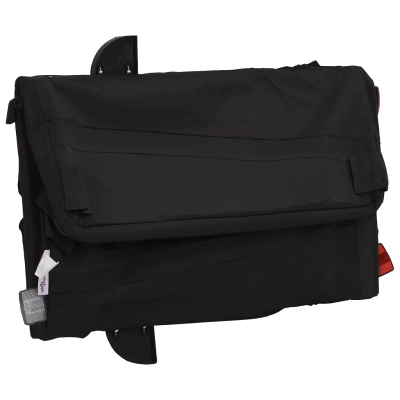 vidaXL velosipēda piekabe, 30 kg, melna, dzelzs