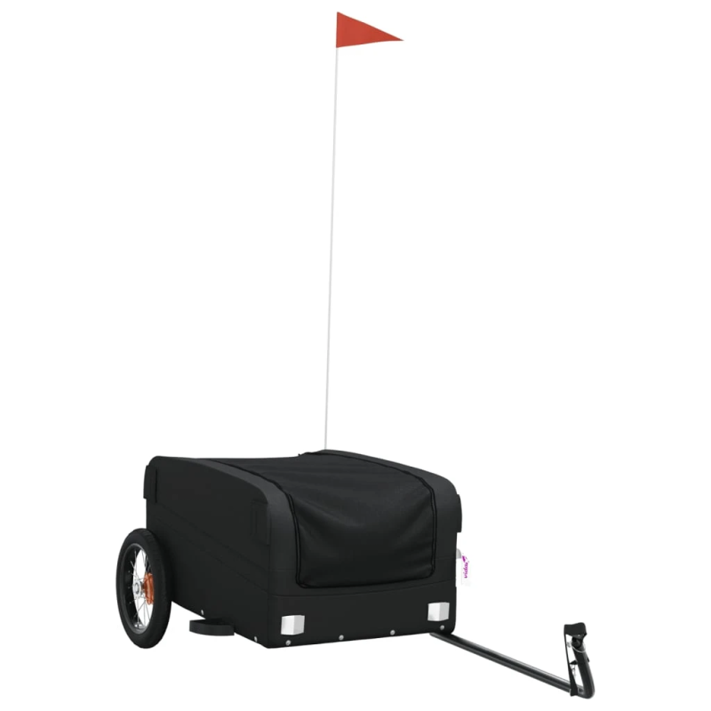 vidaXL velosipēda piekabe, 30 kg, melna, dzelzs