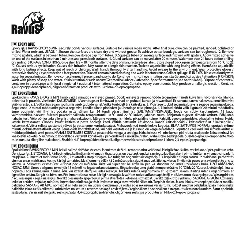 Līme epoksīda ravus epoxy 5 min.