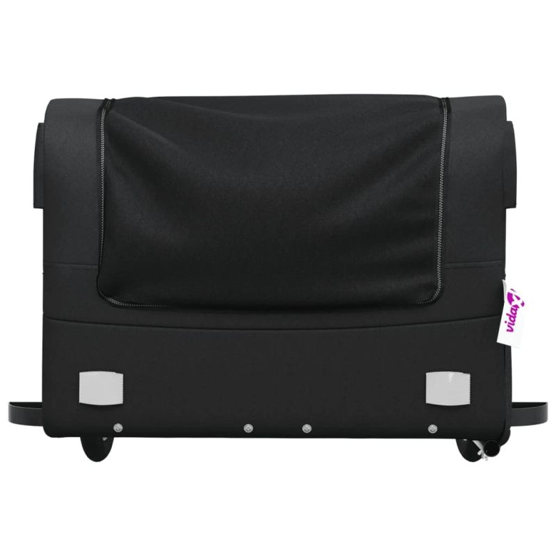 vidaXL velosipēda piekabe, 45 kg, melna, dzelzs