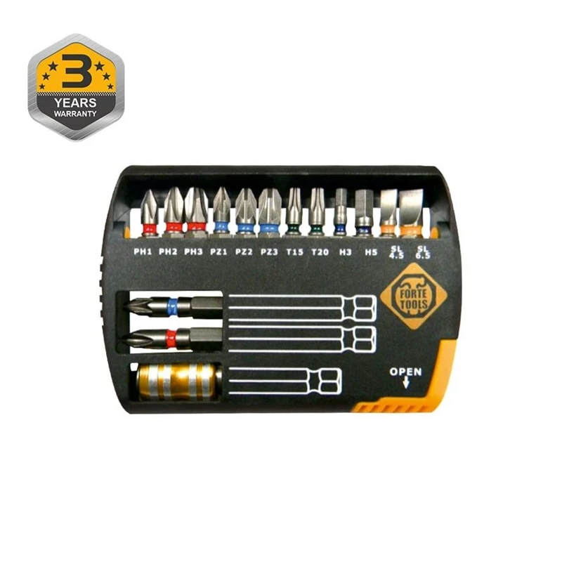 Uzgaļu komplekts Forte tools BT15-00, 15 gab.